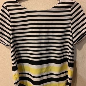 Everly top striped laced back detailed top